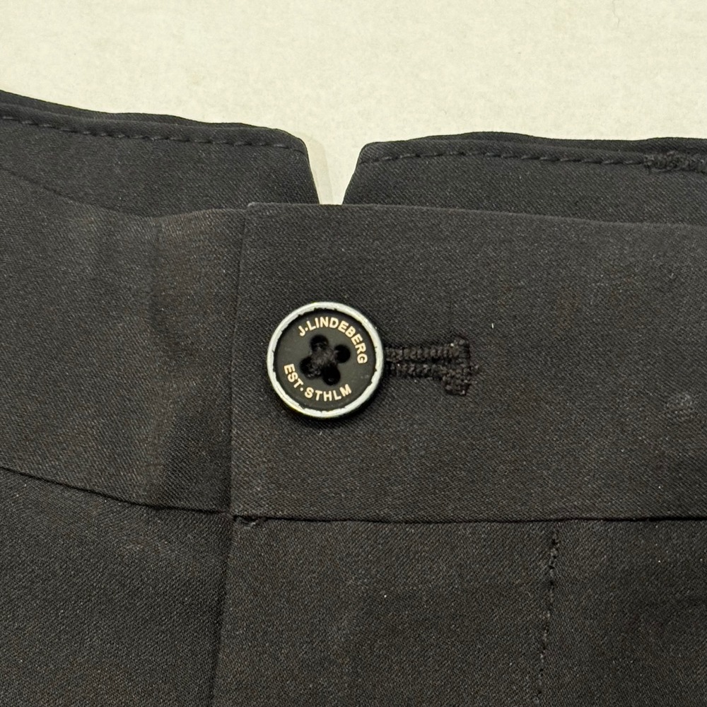 J Lindeberg Mens Eloy Golf Shorts Black Flat Front Performance sz 36 Inseam 10 - Picture 6 of 6